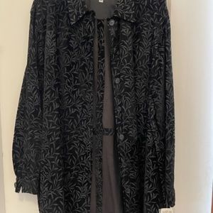 Black Suede Jacket  NWT  Plus Size - Saks Fifth Avenue - Salon Z